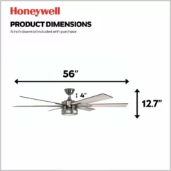 Honeywell Ceiling Fans Honeywell Kaliza Modern Ceiling Fan With Light And Remote, 56", Gun Metal 17 Honeywell Ceiling Fans Honeywell Kaliza Modern Ceiling Fan With Light And Remote, 56", Gun Metal -Ceiling Lighting Shop d8b129bc02fae1d4 8046 w800 h800 b0 p0