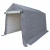 Impact Shelter Peak Style Storage Shed, Gray