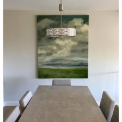 Kira Home Sienna 19" Metal Drum Chandelier, Glass Diffuser, Brushed Nickel -Ceiling Lighting Shop da81c2730c8159fa 1227 w800 h800 b0 p0