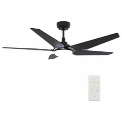 Carro Smart Wifi Ceiling Fan With LED Light And Remote, Black, 52inch