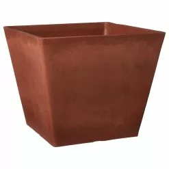 Arcadia Garden Products Simplicity Square Planter, Terra-Cotta