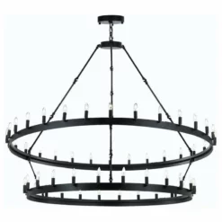 Harrison Lane Vintage Barn Metal Castile Chandelier Industrial Loft Rustic Lighting