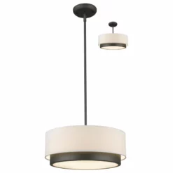 Z-Lite 3 Light Convertible Pendant, Factory Bronze, 196-16