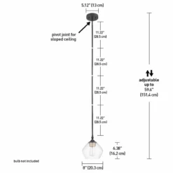 Globe Electric Harrow 1-Light Matte Black Pendant, Clear Glass Shade -Ceiling Lighting Shop dfd1551b0bec956a 8586 w800 h800 b1 p0