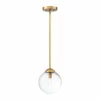 Helmsman Lighting Works 1-Light Mini Pendant, Natural Brass