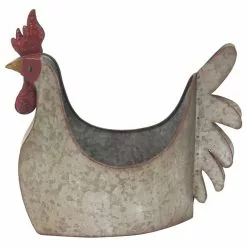 Brimfield & May Farmhouse Gray Metal Planter 94679