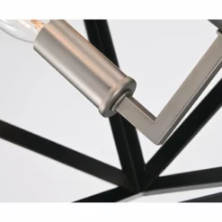 Edvivi Lighting 4-Light Matte Black Geometric Cage Chandelier With Brushed Nickel Farmhouse 10 Edvivi Lighting 4-Light Matte Black Geometric Cage Chandelier With Brushed Nickel Farmhouse -Ceiling Lighting Shop e18114b60d63fa68 0628 w800 h800 b0 p0