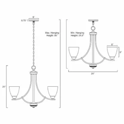 Kira Home Weston 24" Hanging Chandelier, Alabaster Glass Shades, Adjustable -Ceiling Lighting Shop e26154b903599178 8698 w800 h800 b1 p0