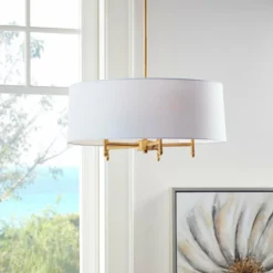 Olliix Hampton Hill Presidio 5-Light White Drum Shade Chandelier White/Gold -Ceiling Lighting Shop e271946301bd022b 2215 w800 h800 b0 p0