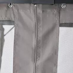 GDFStudio GDF Studio Bali Outdoor 10'x10' Aluminum Framed Gazebo With Curtains, Gray/Black -Ceiling Lighting Shop e2a1251802382c93 8199 w800 h800 b0 p0