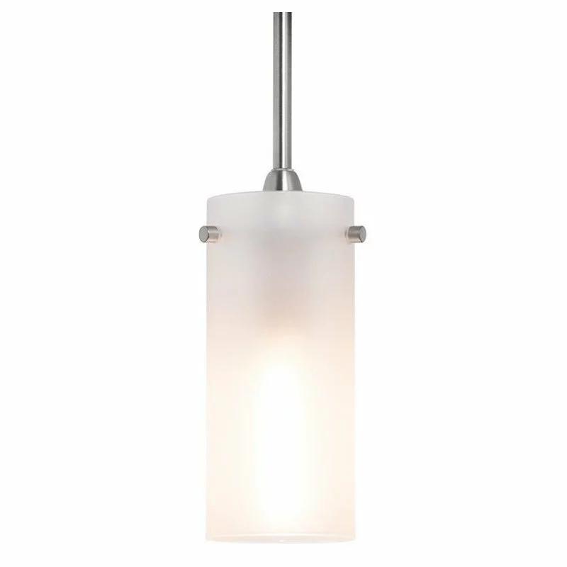 Linea Di Liara Effimero 1-Light Stem Hung Pendant Lamp, Frosted, Small, Brushed Nickel 2 Linea Di Liara Effimero 1-Light Stem Hung Pendant Lamp, Frosted, Small, Brushed Nickel - Image 2
