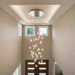 LightUpMyHome LightUpHome Orion 36 Light Glass LED Chandelier, Brushed Nickel, Round Canopy -Ceiling Lighting Shop e361c9bd0f32fca9 8590 w800 h800 b0 p0