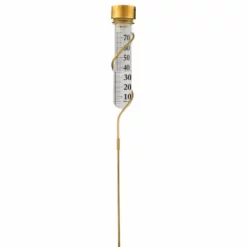 Weems & Plath Grande View Rain Gauge, Living Finish Brass