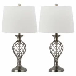 Safavieh Lattice Urn Table Lamps, 26.75" High, Set Of 2
