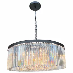 Lightupmyhome D'Angelo 12-Light Round Glass Crystal Chandelier, 3 Rows, Clear Gl -Ceiling Lighting Shop e6d184e702e7fca3 8666 w800 h800 b1 p0