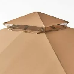 GDFStudio GDF Studio Sonoma Outdoor Gazebo Canopy With Net Drapery, Light Brown 15 GDFStudio GDF Studio Sonoma Outdoor Gazebo Canopy With Net Drapery, Light Brown -Ceiling Lighting Shop e71174b402319c64 8202 w800 h800 b0 p0