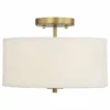 Savoy House Meridian 2 Light Semi-Flush Natural Brass