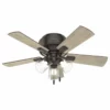 Hunter Fan Company Crestfield Noble Bronze Ceiling Fan With Light, 42"