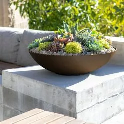 Veradek Lane Round Planter Bowl, Espresso, 24" -Ceiling Lighting Shop e731d062026c3c9a 2994 w800 h800 b0 p0