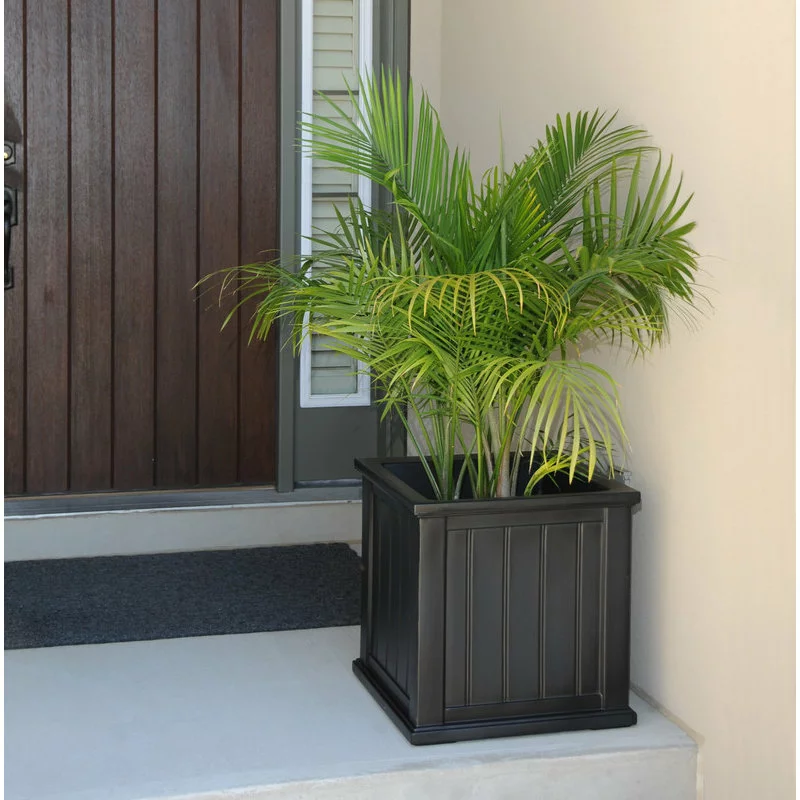 Mayne - Outdoor Products Of Distinction 20"x20"x20" Cape Cod Patio Planter, Black 2 Mayne - Outdoor Products Of Distinction 20"x20"x20" Cape Cod Patio Planter, Black - Image 2