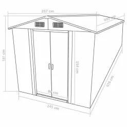 Vida XL International B.V. VidaXL Garden Shed Gray Galvanized Steel Outdoor Tool Storage House Building -Ceiling Lighting Shop e7e1f2ce00ff856d 8740 w800 h800 b1 p0