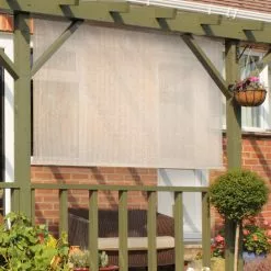 Keystone Fabrics Cordless Outdoor Sun Shade, Quartz, 84" W X 72" L -Ceiling Lighting Shop e801988c0e74a6eb 3489 w800 h800 b0 p0