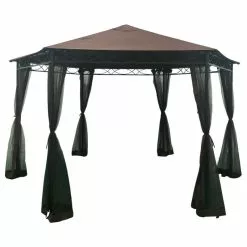 GDFStudio GDF Studio Olivia Outdoor 10' 5"x10' 5" Water Resistant Fabric And Steel Gazebo