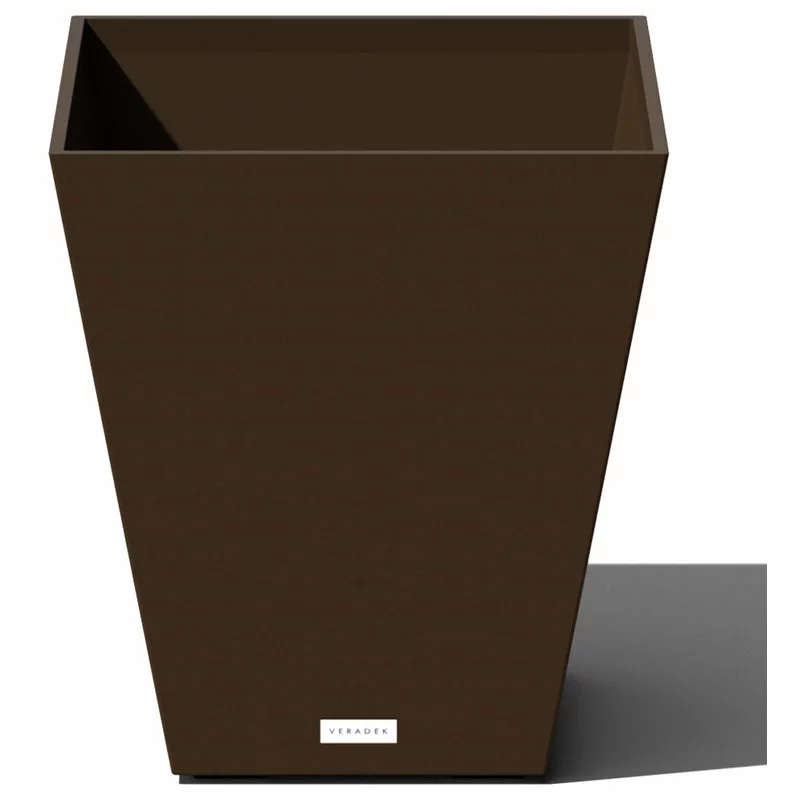 Veradek Nobleton Square Planter, Espresso, 18" 1 Veradek Nobleton Square Planter, Espresso, 18"