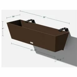 Veradek Beau Window Box Wall/Railing Planter, Espresso, 36" -Ceiling Lighting Shop e9c1aaa4017967c2 6205 w800 h800 b1 p0