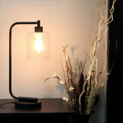 All The Rages Inc. Simple Designs Bronson Antique Industrial Iron Lantern Desk Lamp LD1036-BLK -Ceiling Lighting Shop e9f10a1e00a7fcbc 0173 w800 h800 b0 p0