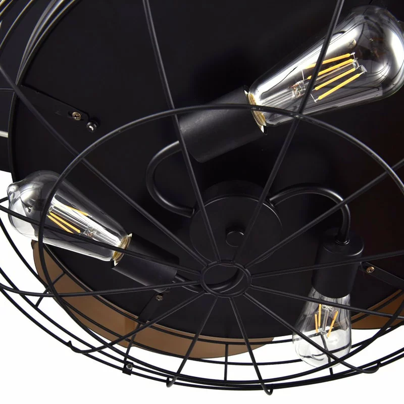 Bella Depot 42" Vintage Industrial Ceiling Fan With Retractable Blades, Remote Control, Black 4 Bella Depot 42" Vintage Industrial Ceiling Fan With Retractable Blades, Remote Control, Black - Image 4