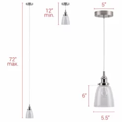 Linea Di Liara Fiorentino Industrial Pendant Lamp, Glass Shade, Brushed Nickel, Fixture Only 7 Linea Di Liara Fiorentino Industrial Pendant Lamp, Glass Shade, Brushed Nickel, Fixture Only -Ceiling Lighting Shop ea515ded0b7593fc 4855 w800 h800 b1 p0