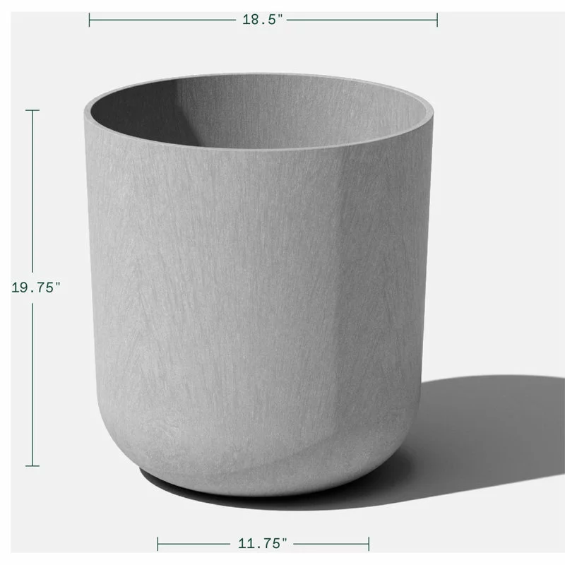 Veradek Pure Series Kona Planter, Gray, 20 In. 6 Veradek Pure Series Kona Planter, Gray, 20 In. - Image 6