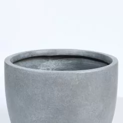 LuxenHome Round Light Gray Finish Planter, Medium -Ceiling Lighting Shop ec11855e0112f20e 3405 w800 h800 b0 p0