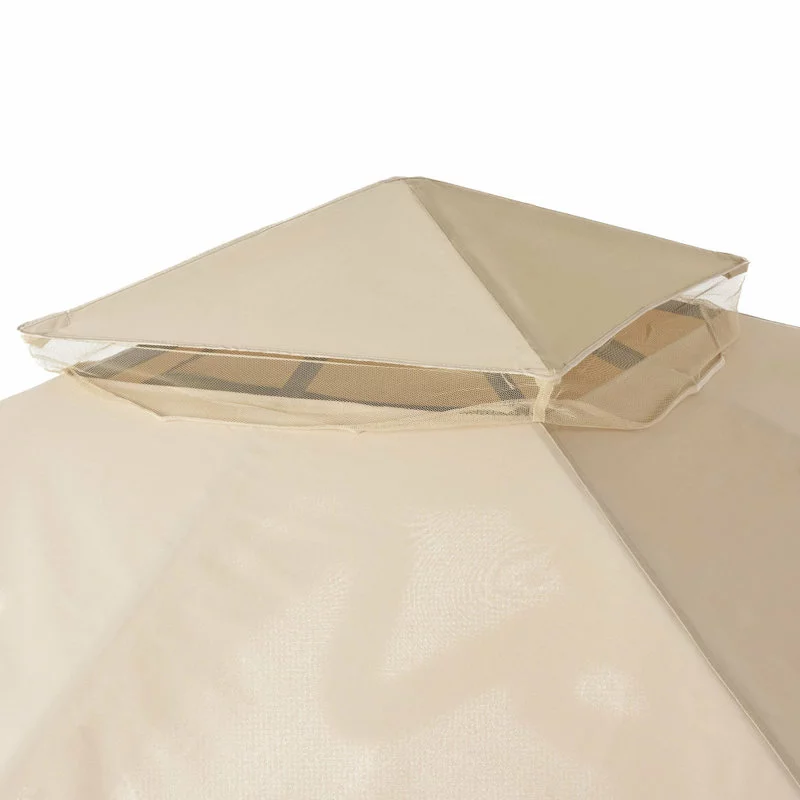 GDFStudio GDF Studio Sonoma Outdoor Gazebo Canopy With Net Drapery, Beige 4 GDFStudio GDF Studio Sonoma Outdoor Gazebo Canopy With Net Drapery, Beige - Image 4
