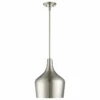 Trade Winds Lighting Trade Winds Lisa Metal Pendant Light In Brushed Nickel