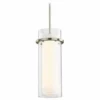 Destination Lighting Fab Satin Nickel Mini-Pendant Light With Cylindrical Shade