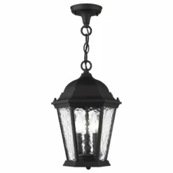 Livex Lighting Inc. Livex Lighting 3 Light Cast Aluminum Lantern In Textured Black Finish 75469-14