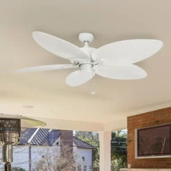 Honeywell Ceiling Fans 52" Palm Island White Ceiling Fan With Palm Blades -Ceiling Lighting Shop ee711b8402eaa313 9697 w800 h800 b0 p0