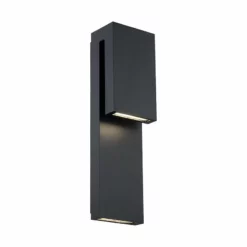 Modern Forms Double Down LED Outdoor Wall Sconce In Black
