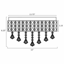 Kira Home Gemma 15" Chic Crystal Flush Mount Chandelier, Round Metal Shade -Ceiling Lighting Shop eed16f240c819b76 5689 w800 h800 b1 p0