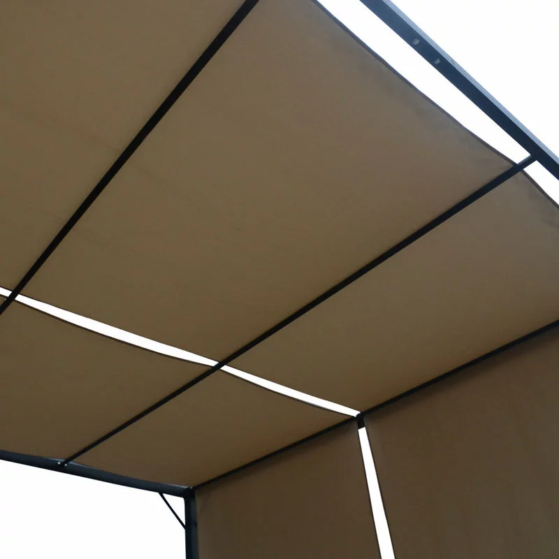 GDFStudio GDF Studio Wendy Outdoor Steel Framed 10' By 10' Gazebo, Beige 8 GDFStudio GDF Studio Wendy Outdoor Steel Framed 10' By 10' Gazebo, Beige - Image 8