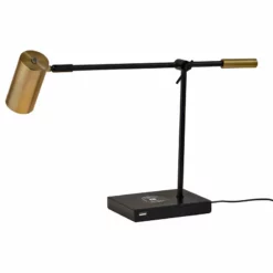Adesso Collette Wireless Charging LED Desk Lamp, Black And Antique Brass -Ceiling Lighting Shop eef1cdb80c7ff538 7044 w800 h800 b1 p0