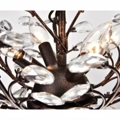 Edvivi Lighting 4-Light Antique Copper Finish Vine And Crystal Chandelier Glam Lighting -Ceiling Lighting Shop ef615ecf09de3aca 2880 w800 h800 b0 p0
