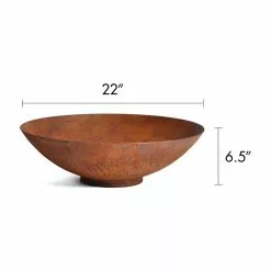 Veradek Metallic Series Round Corten Steel Bowl Planter, 22" -Ceiling Lighting Shop ef91380c0f7498d0 7065 w800 h800 b1 p0