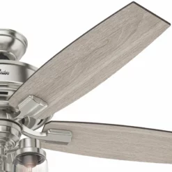 Hunter Fan Company Bennett Brushed Nickel Ceiling Fan With Light And Remote, 52" -Ceiling Lighting Shop efb16ff10f8fd485 7744 w800 h800 b0 p0