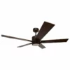 Vivio Lighting 5-Blade 52" Modern Rubbed Bronze Ceiling Fan W/LED + Wall Control
