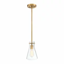 Helmsman Lighting Works 1-Light Pendant, Natural Brass -Ceiling Lighting Shop f0b1504d0aa18038 3382 w800 h800 b1 p0