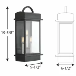 Progress Lighting Santee 3-Light Large Wall Lantern, Black 9 Progress Lighting Santee 3-Light Large Wall Lantern, Black -Ceiling Lighting Shop f181e5360f104787 6598 w800 h800 b1 p0