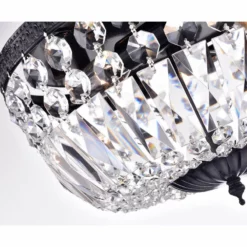 Edvivi Lighting 3-Light Bowl Style Crystal Basket Black Flush Mount Chandelier -Ceiling Lighting Shop f1c18ea20d926225 8824 w800 h800 b0 p0